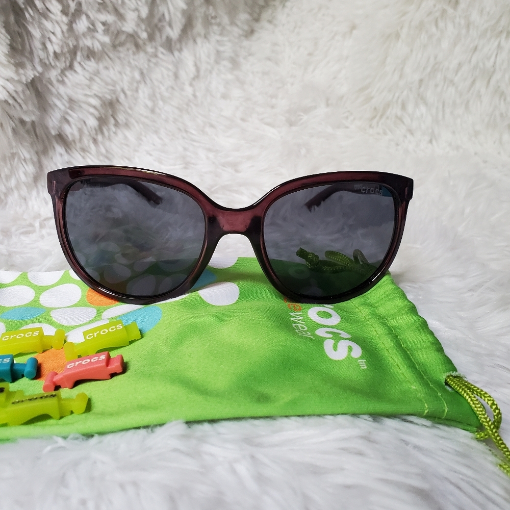 Crocs Sunglasses Purple Interchangeable Side Clips - image 1